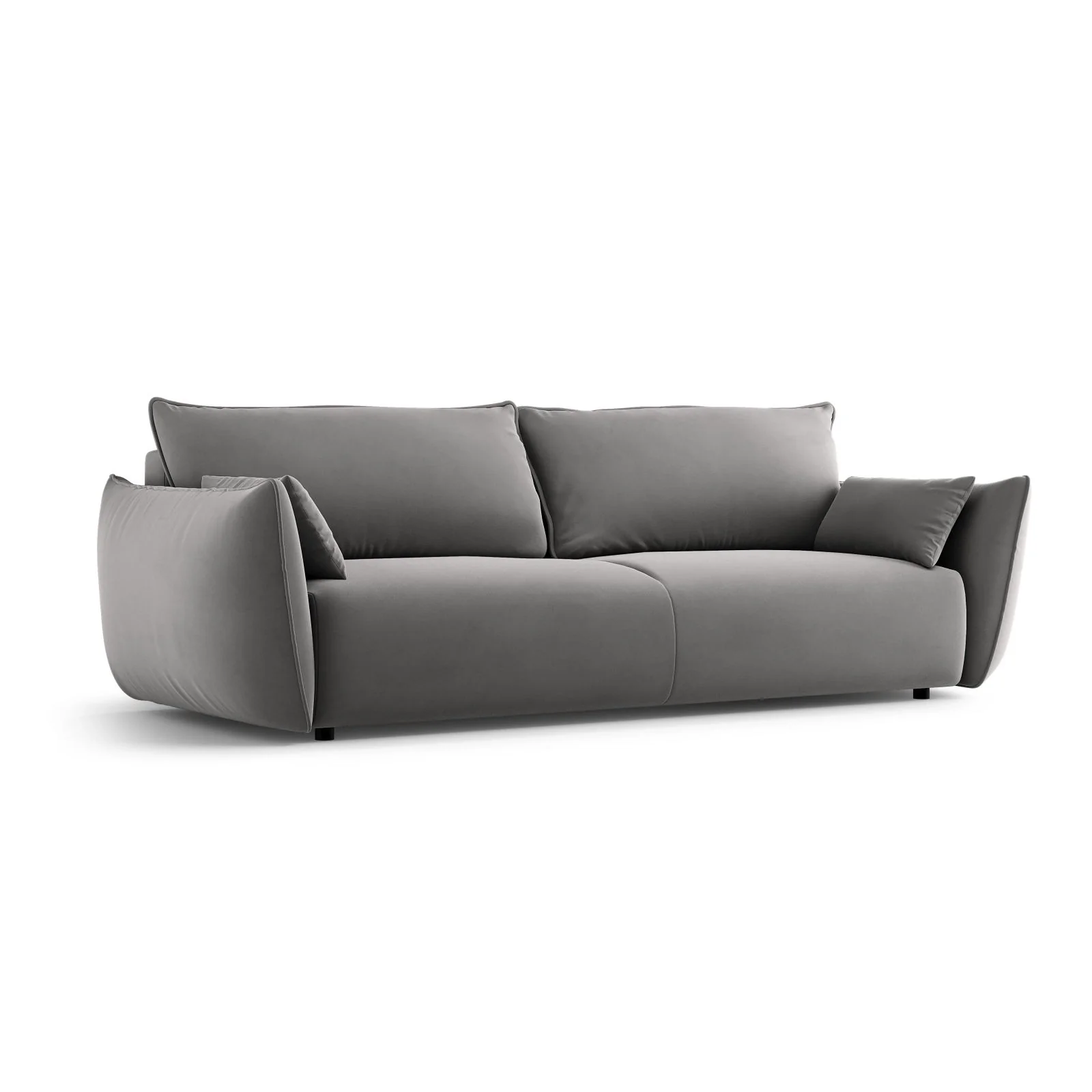 Matera 3-Sitzer Sofa mit Schlaffunktion und Stauraum, aus Samt oder Chenille, 240x108x86 cm - Image 110