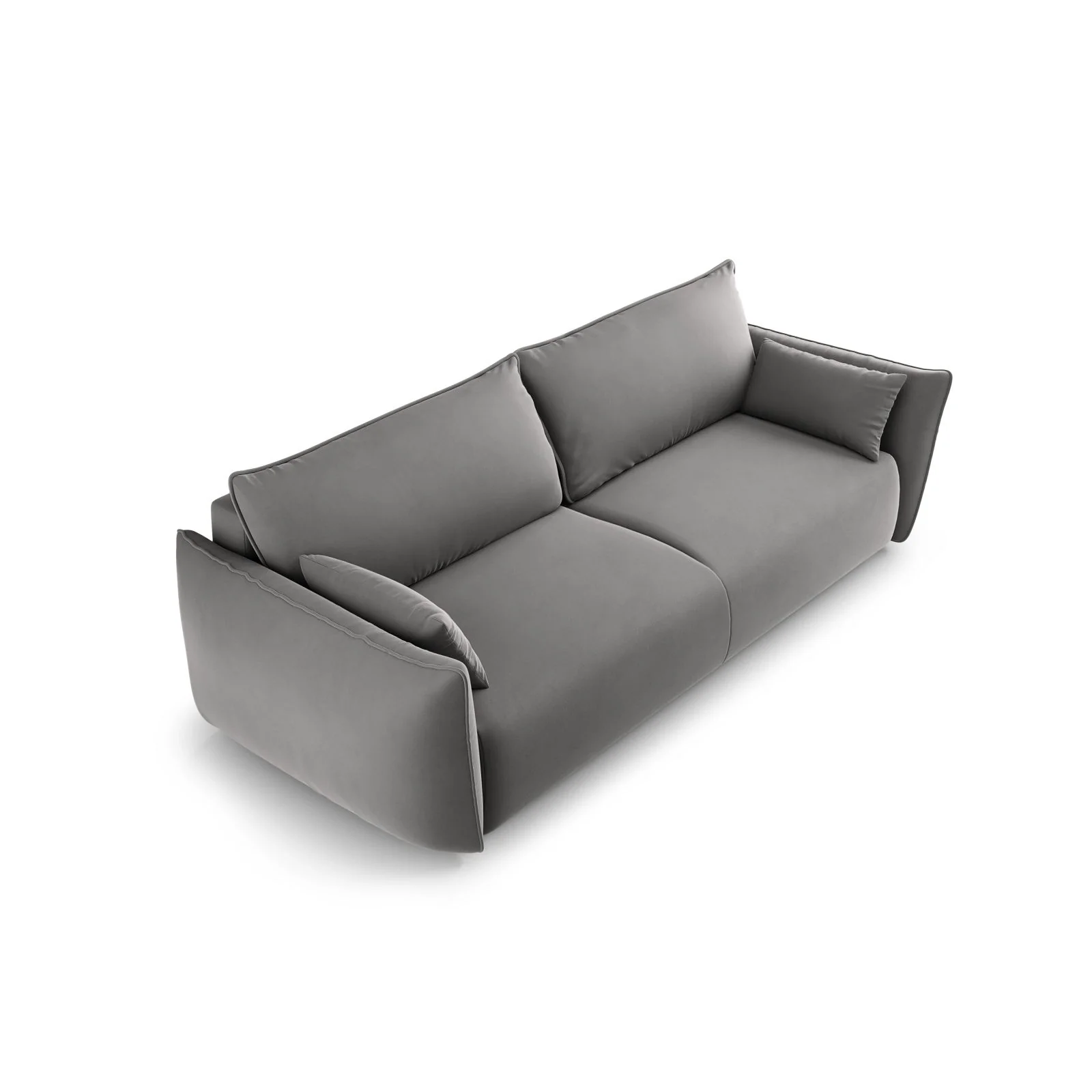 Matera 3-Sitzer Sofa mit Schlaffunktion und Stauraum, aus Samt oder Chenille, 240x108x86 cm - Image 111