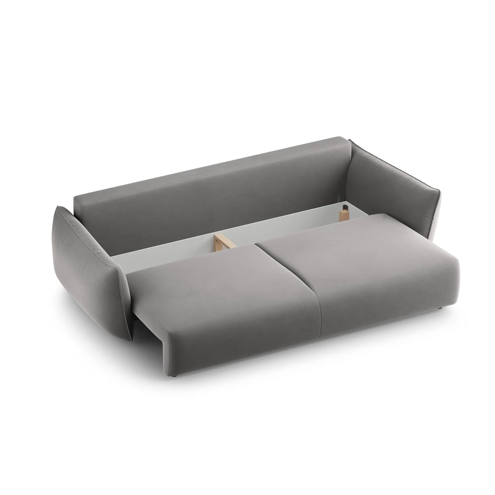 Matera 3-Sitzer Sofa mit Schlaffunktion und Stauraum, aus Samt oder Chenille, 240x108x86 cm - Image 112