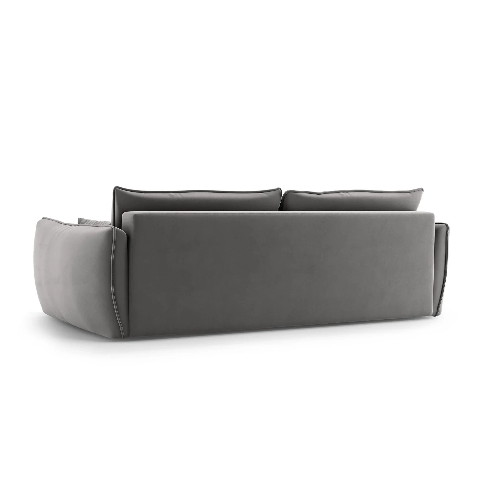Matera 3-Sitzer Sofa mit Schlaffunktion und Stauraum, aus Samt oder Chenille, 240x108x86 cm - Image 114