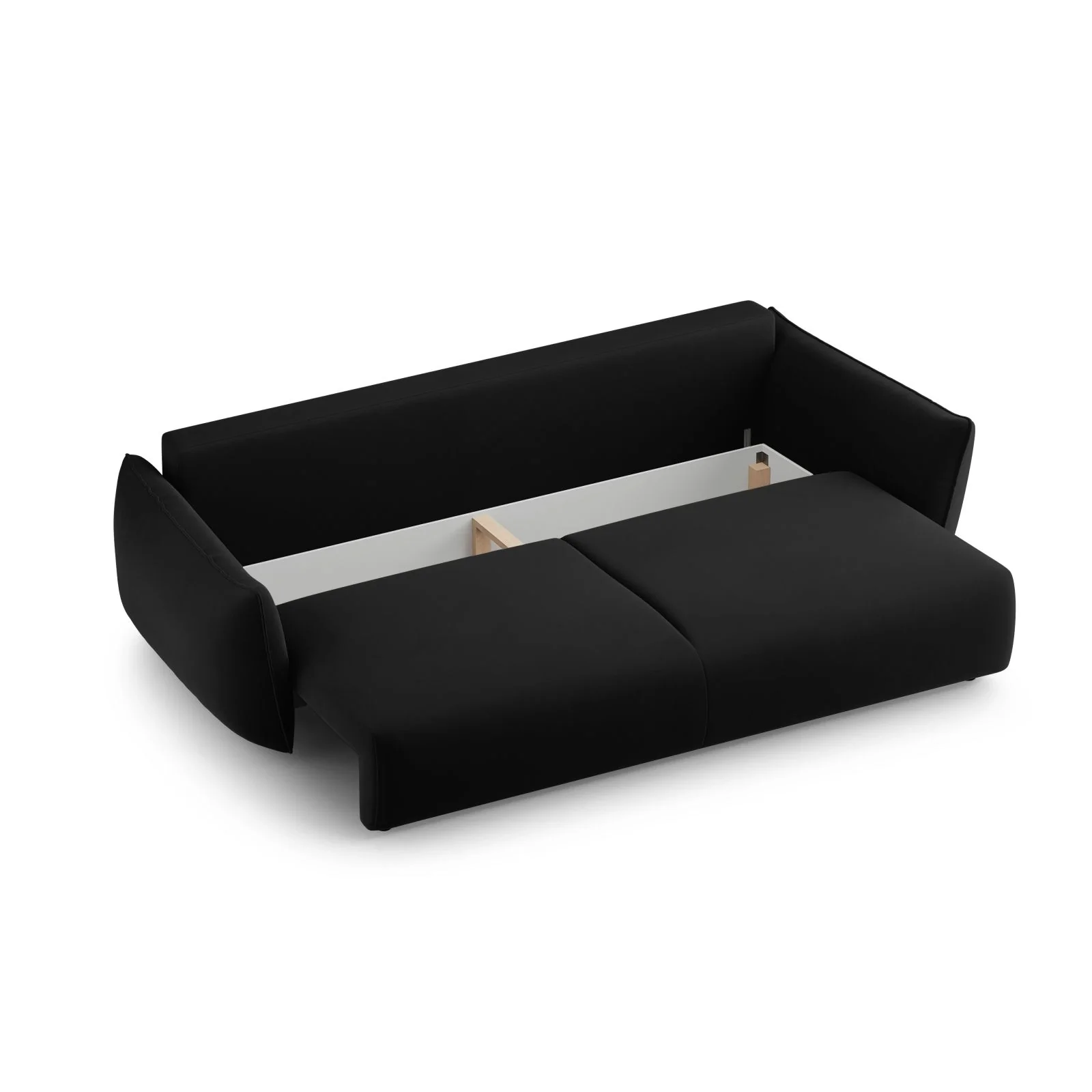 Matera 3-Sitzer Sofa mit Schlaffunktion und Stauraum, aus Samt oder Chenille, 240x108x86 cm - Image 121