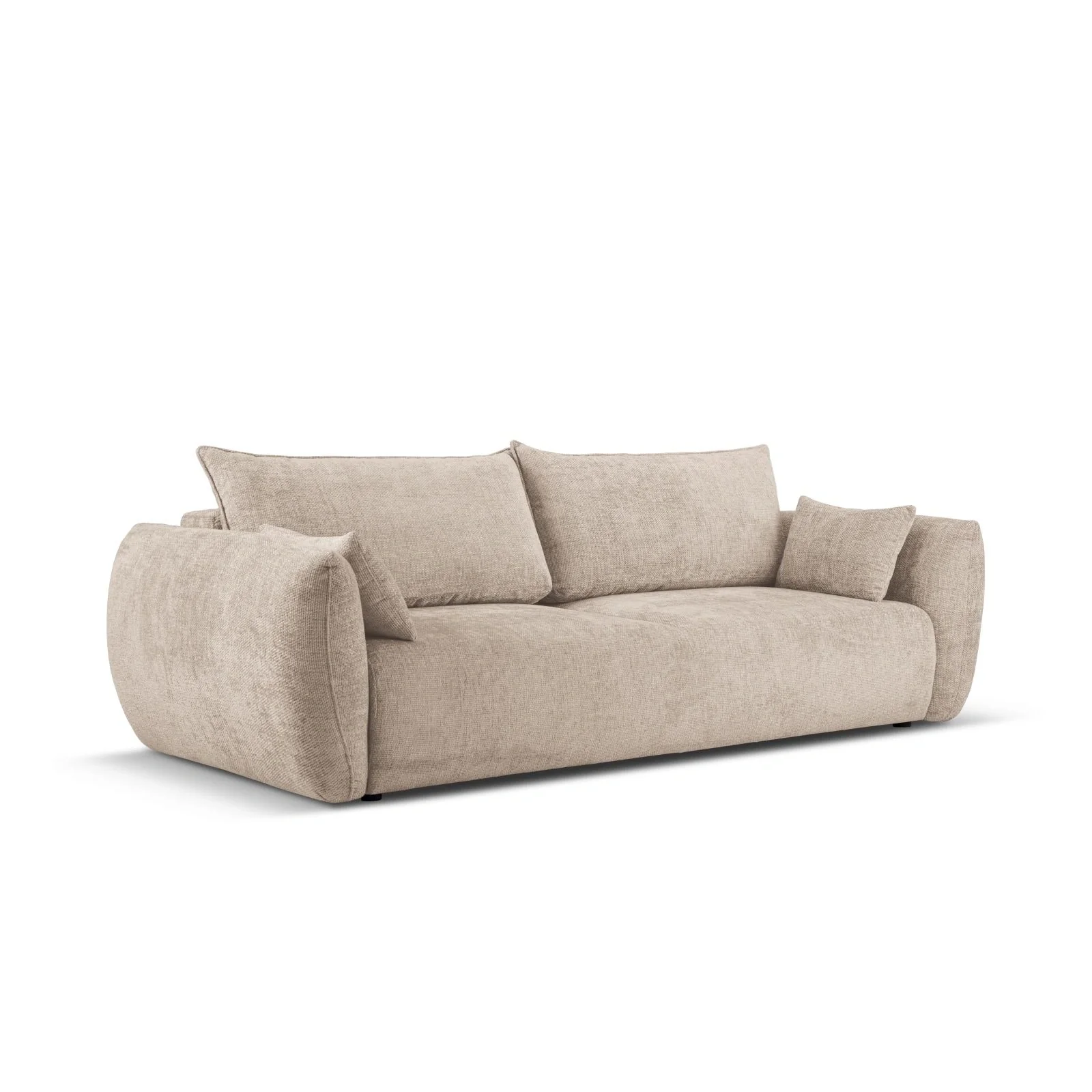 Matera 3-Sitzer Sofa mit Schlaffunktion und Stauraum, aus Samt oder Chenille, 240x108x86 cm - Image 14