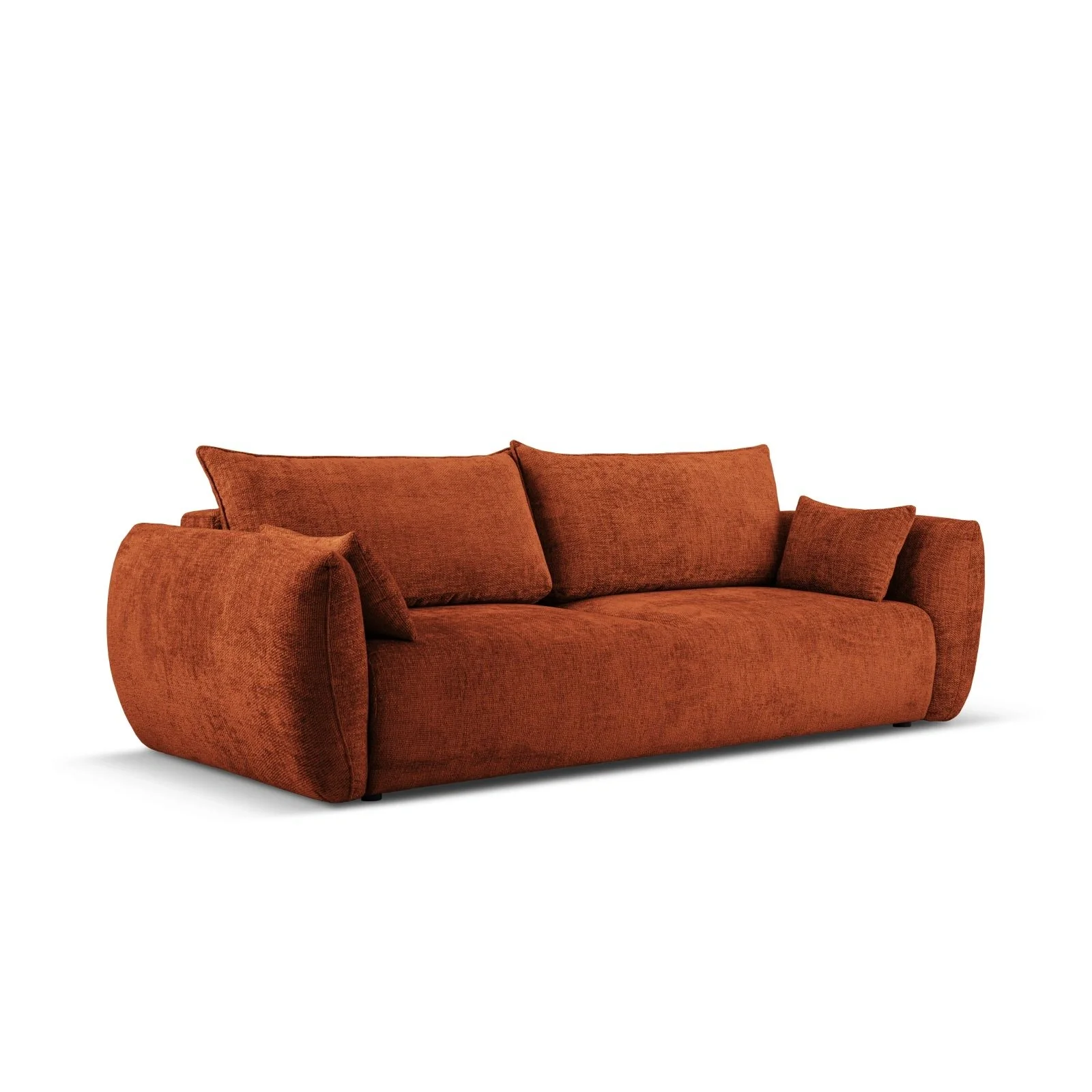 Matera 3-Sitzer Sofa mit Schlaffunktion und Stauraum, aus Samt oder Chenille, 240x108x86 cm - Image 24