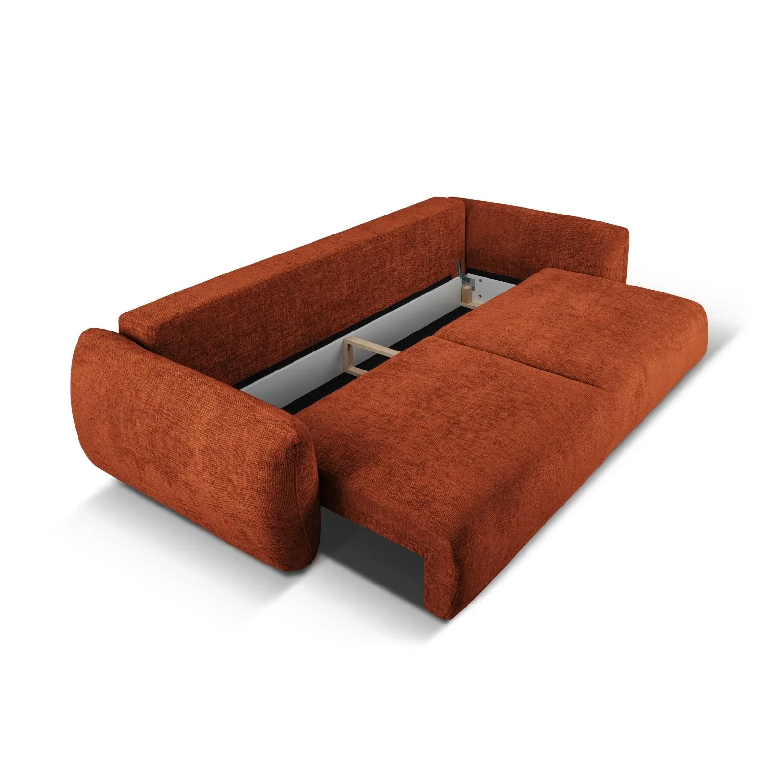 Matera 3-Sitzer Sofa mit Schlaffunktion und Stauraum, aus Samt oder Chenille, 240x108x86 cm - Image 28