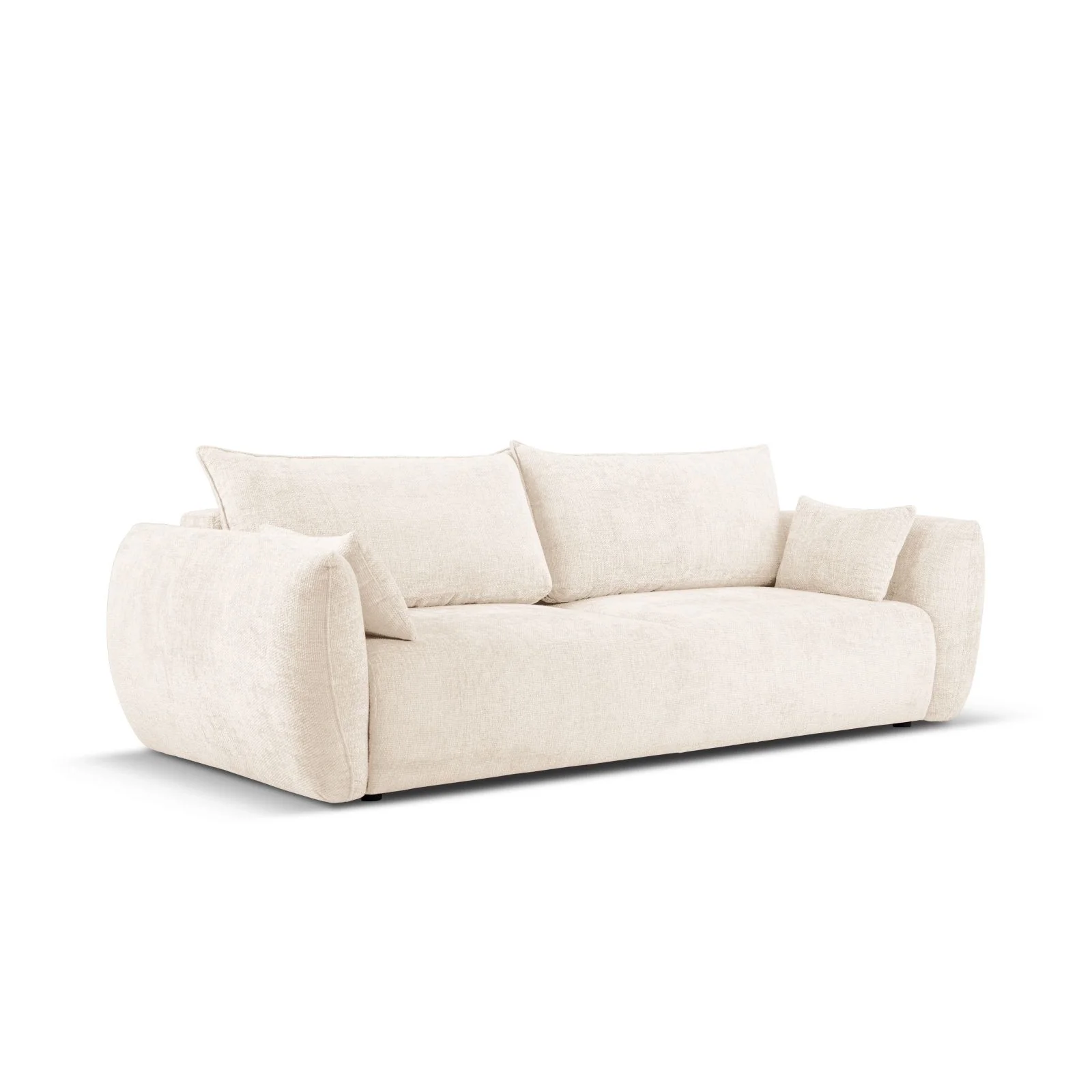Matera 3-Sitzer Sofa mit Schlaffunktion und Stauraum, aus Samt oder Chenille, 240x108x86 cm - Image 4