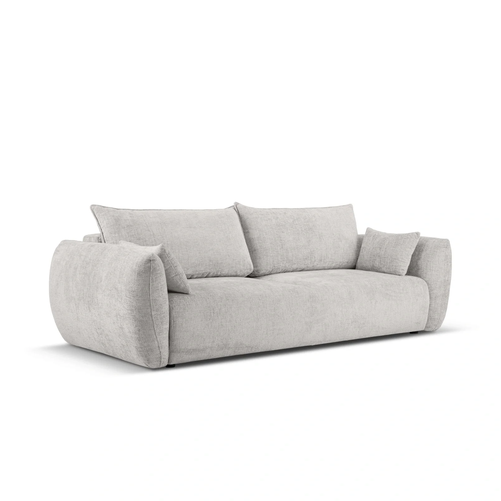 Matera 3-Sitzer Sofa mit Schlaffunktion und Stauraum, aus Samt oder Chenille, 240x108x86 cm - Image 43