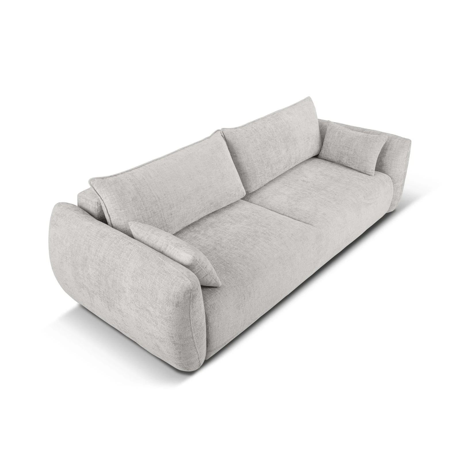Matera 3-Sitzer Sofa mit Schlaffunktion und Stauraum, aus Samt oder Chenille, 240x108x86 cm - Image 44