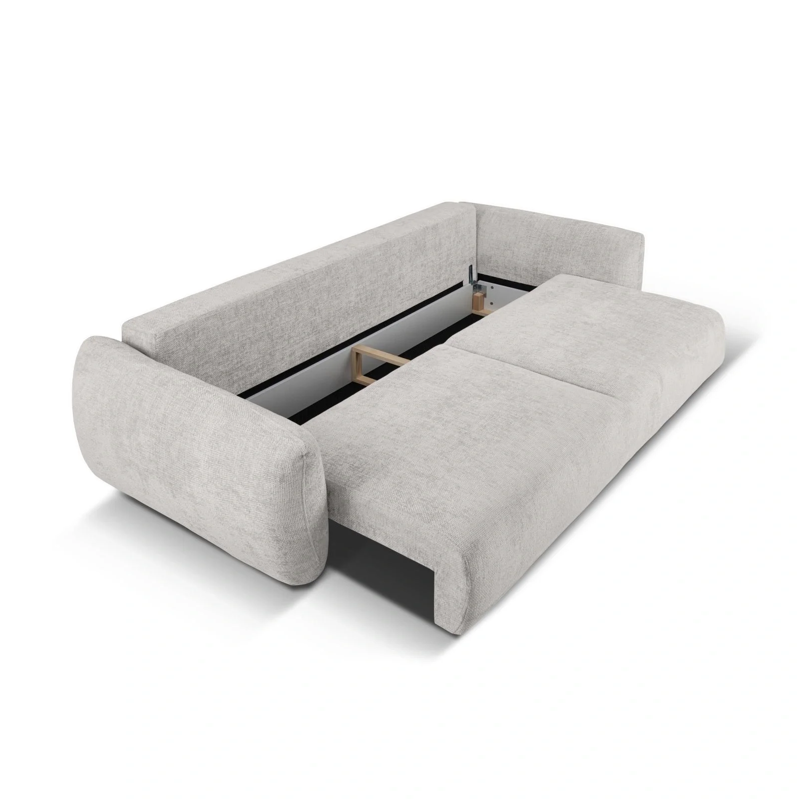 Matera 3-Sitzer Sofa mit Schlaffunktion und Stauraum, aus Samt oder Chenille, 240x108x86 cm - Image 45