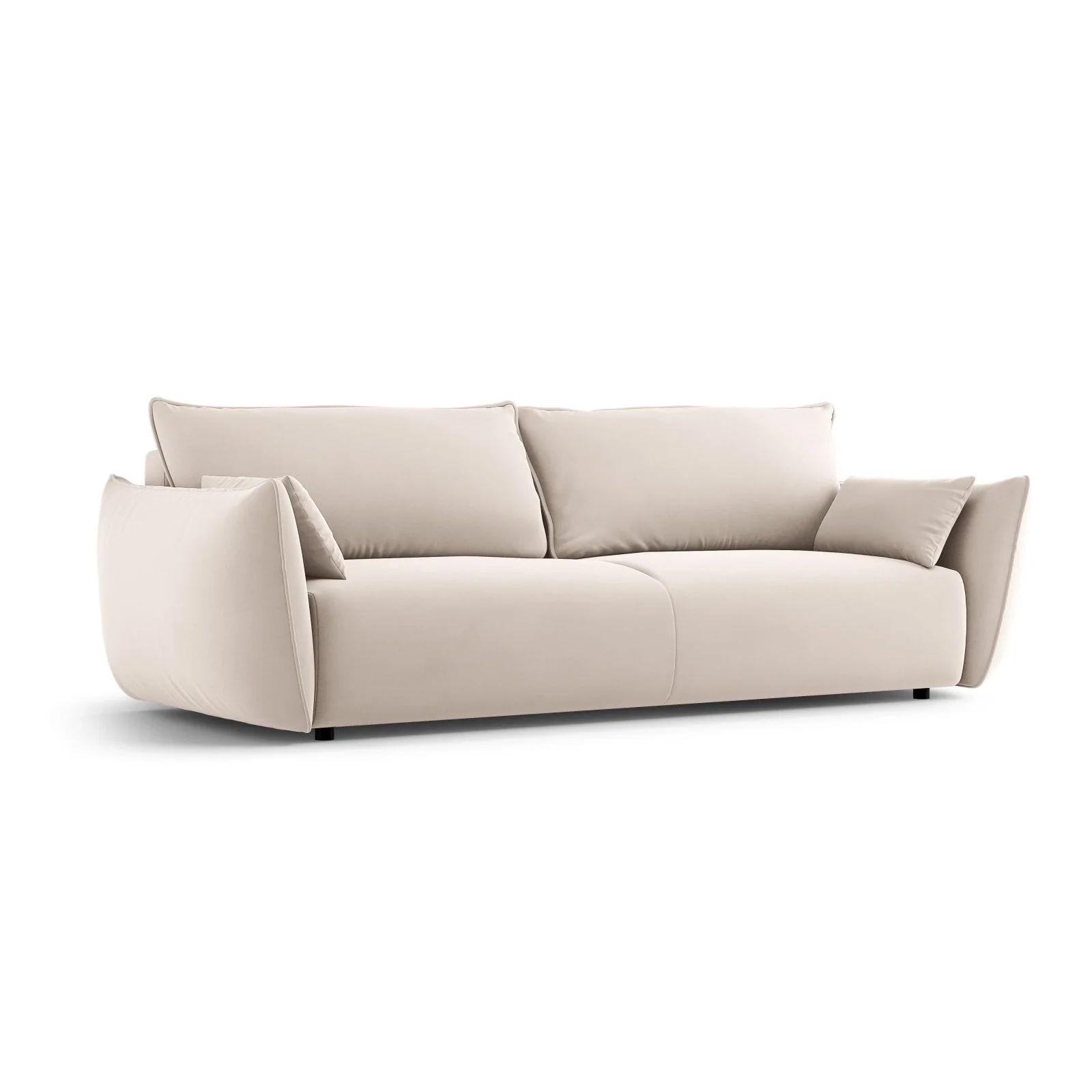 Matera 3-Sitzer Sofa mit Schlaffunktion und Stauraum, aus Samt oder Chenille, 240x108x86 cm - Image 74