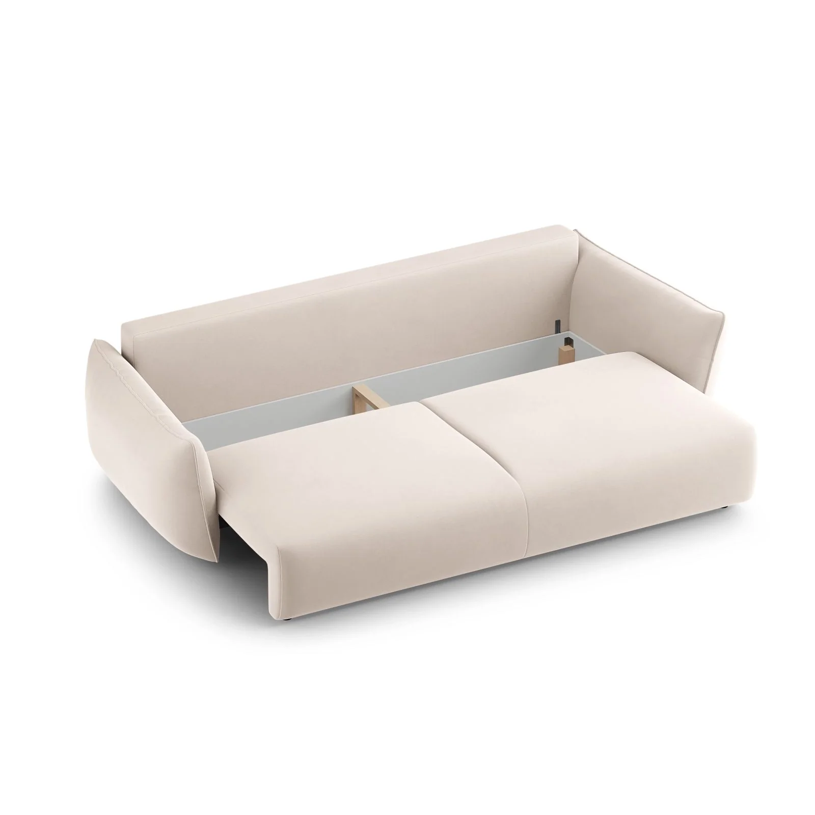 Matera 3-Sitzer Sofa mit Schlaffunktion und Stauraum, aus Samt oder Chenille, 240x108x86 cm - Image 76
