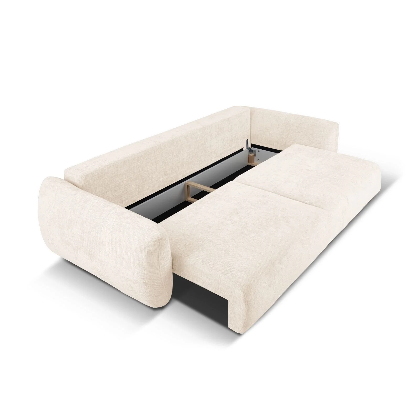 Matera 3-Sitzer Sofa mit Schlaffunktion und Stauraum, aus Samt oder Chenille, 240x108x86 cm - Image 8