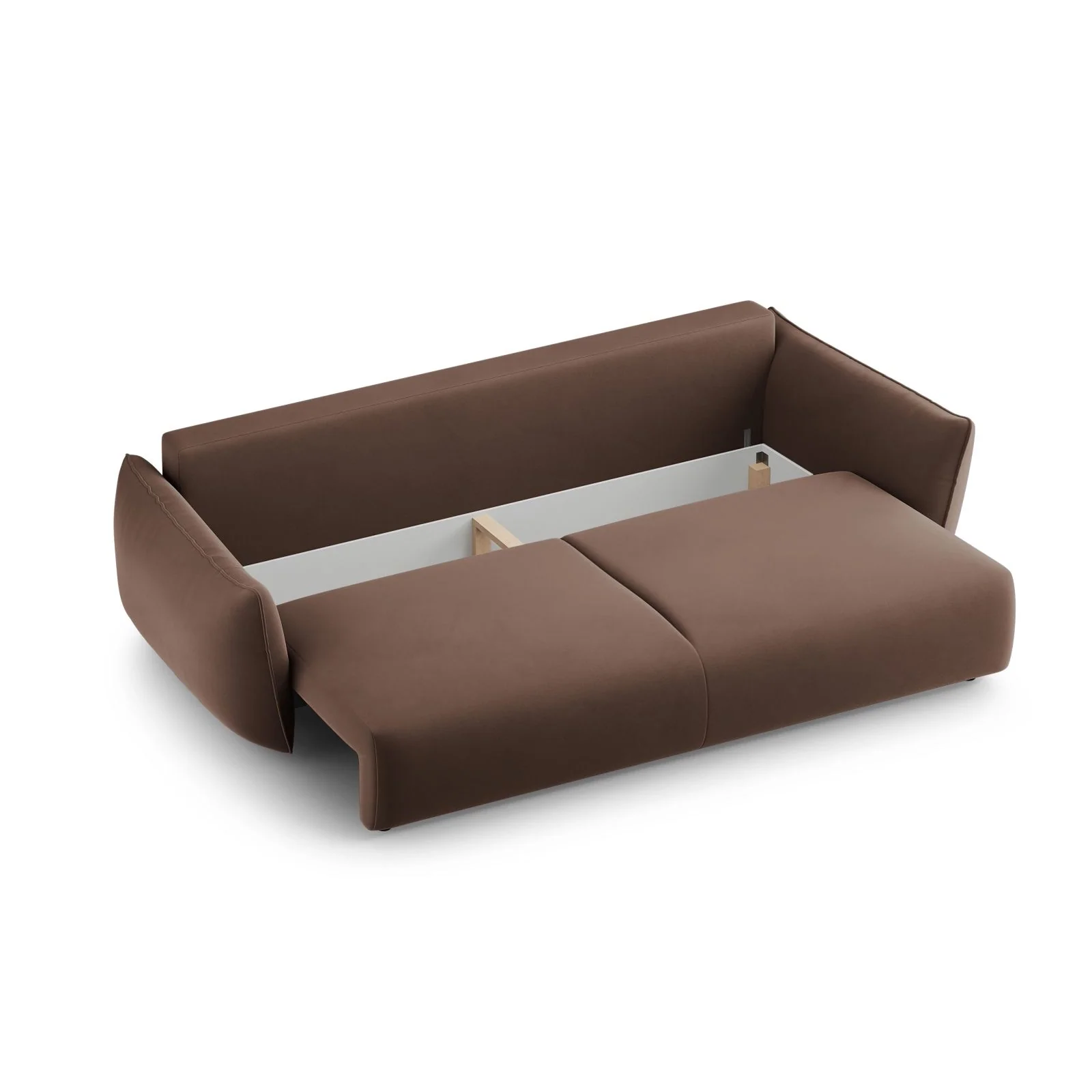 Matera 3-Sitzer Sofa mit Schlaffunktion und Stauraum, aus Samt oder Chenille, 240x108x86 cm - Image 85