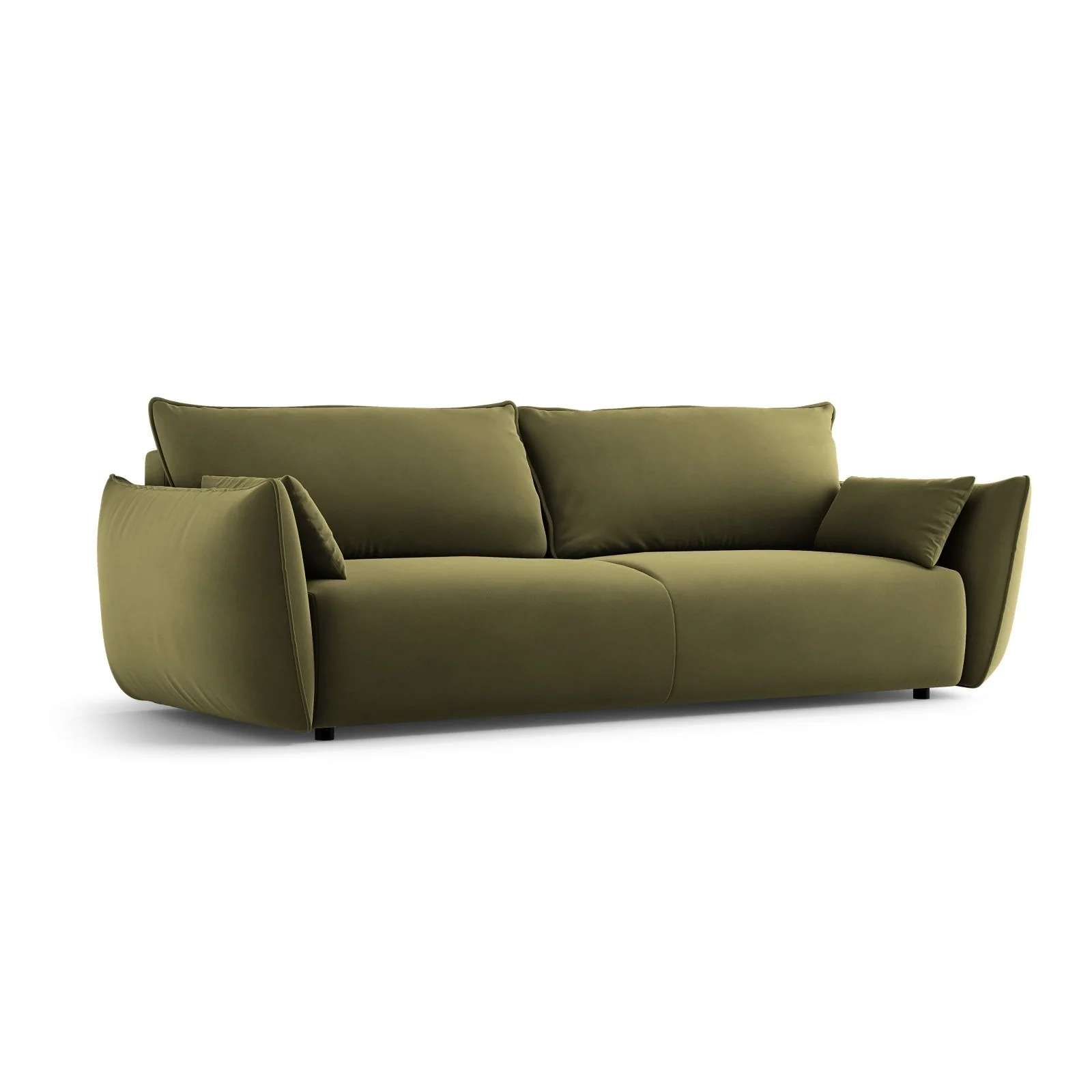 Matera 3-Sitzer Sofa mit Schlaffunktion und Stauraum, aus Samt oder Chenille, 240x108x86 cm - Image 92