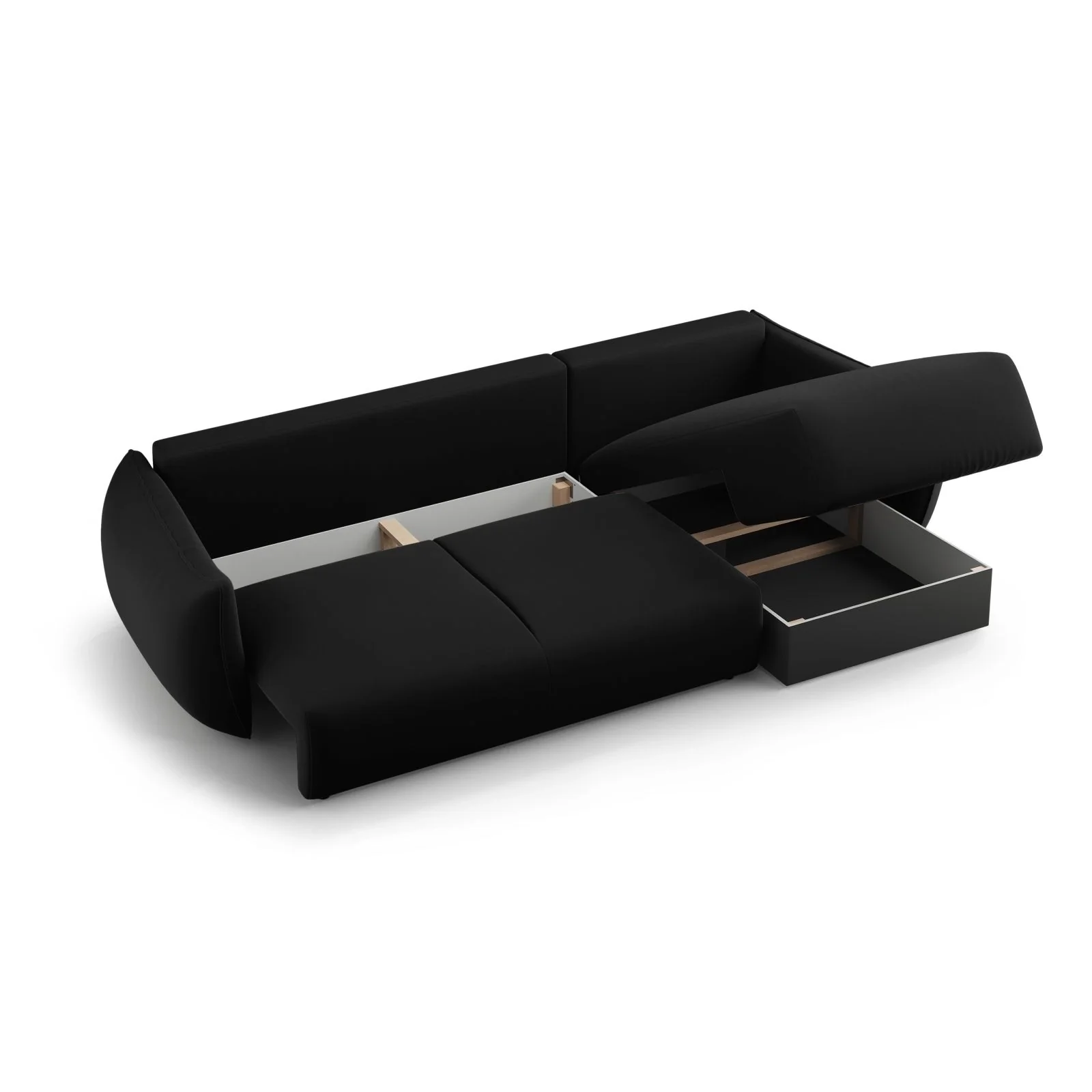 Matera 4-Sitzer Ecksofa, Linke Seite, aus Samt oder Chenille, 253x173x86 cm - Image 108