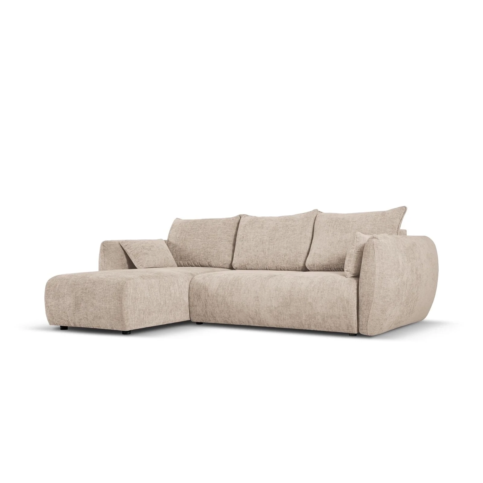 Matera 4-Sitzer Ecksofa, Linke Seite, aus Samt oder Chenille, 253x173x86 cm - Image 13