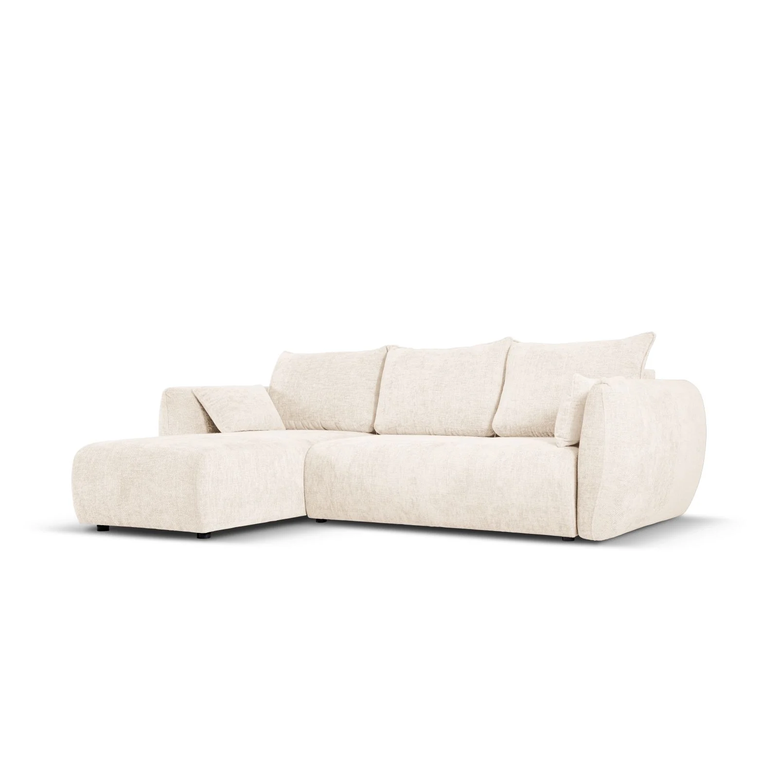 Matera 4-Sitzer Ecksofa, Linke Seite, aus Samt oder Chenille, 253x173x86 cm - Image 3