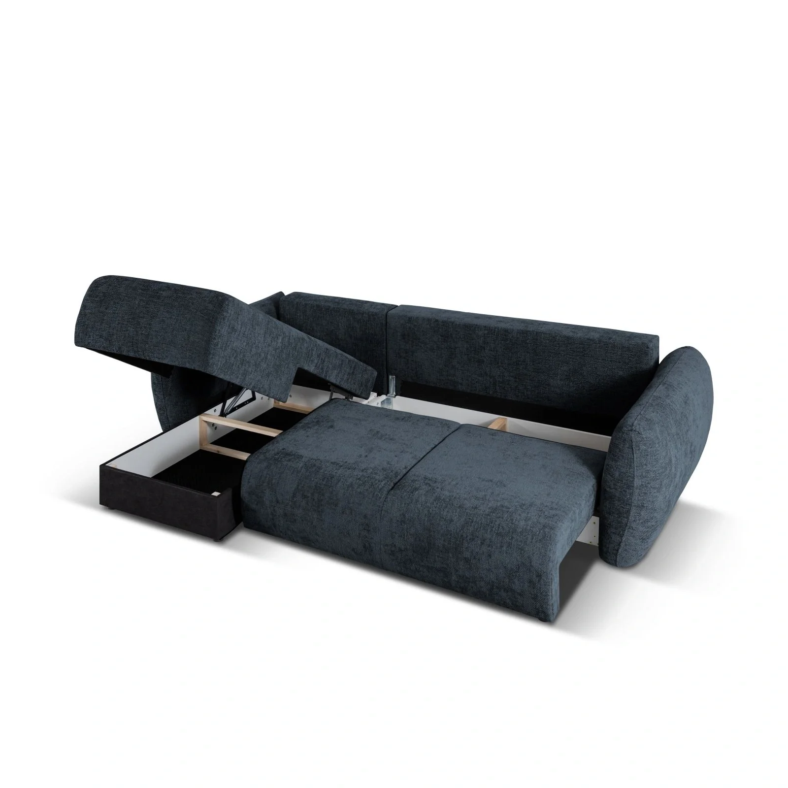 Matera 4-Sitzer Ecksofa, Linke Seite, aus Samt oder Chenille, 253x173x86 cm - Image 34