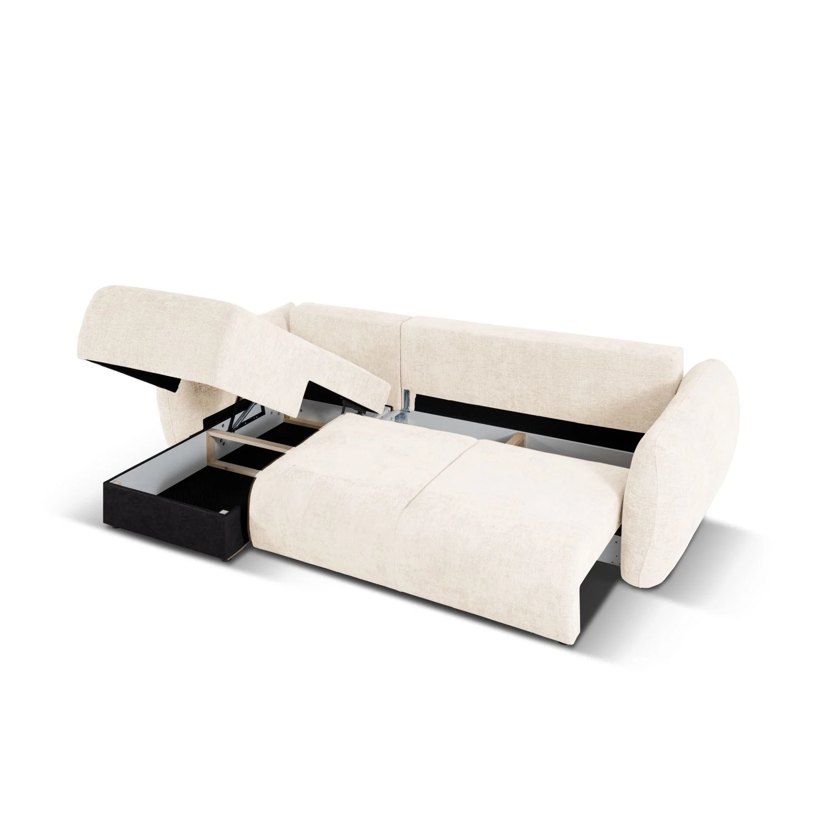 Matera 4-Sitzer Ecksofa, Linke Seite, aus Samt oder Chenille, 253x173x86 cm - Image 6