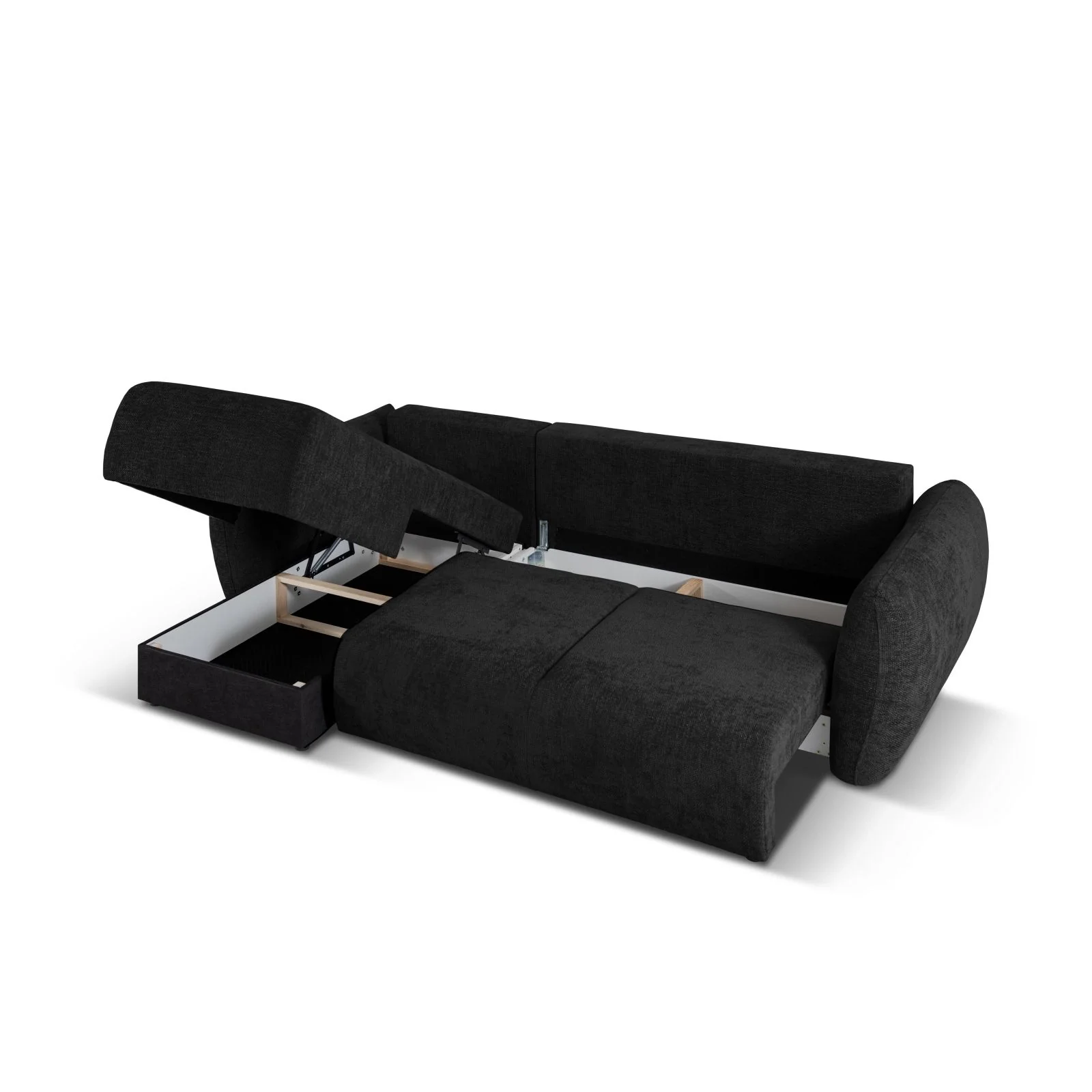 Matera 4-Sitzer Ecksofa, Linke Seite, aus Samt oder Chenille, 253x173x86 cm - Image 60