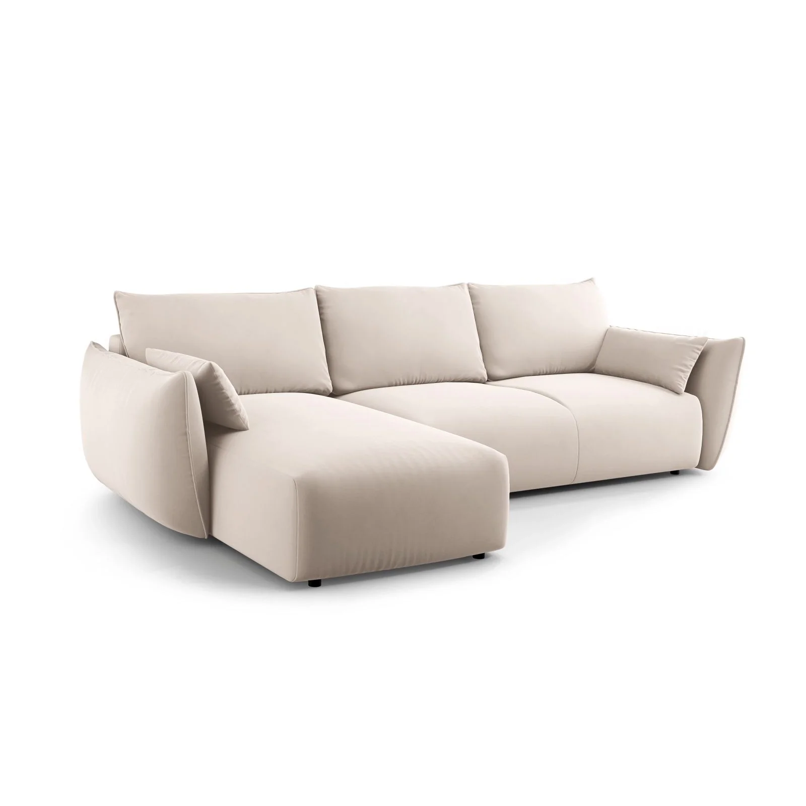Matera 4-Sitzer Ecksofa, Linke Seite, aus Samt oder Chenille, 253x173x86 cm - Image 67