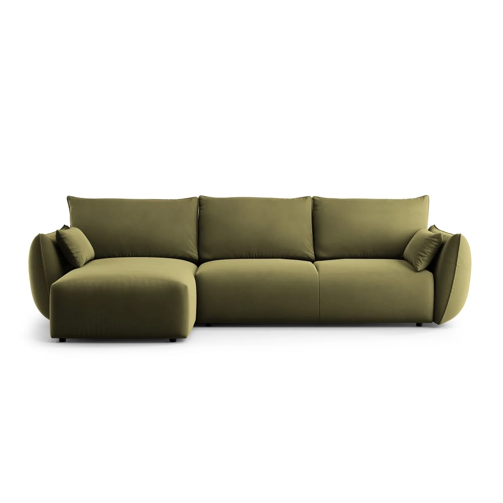 Matera 4-Sitzer Ecksofa, Linke Seite, aus Samt oder Chenille, 253x173x86 cm - Image 80