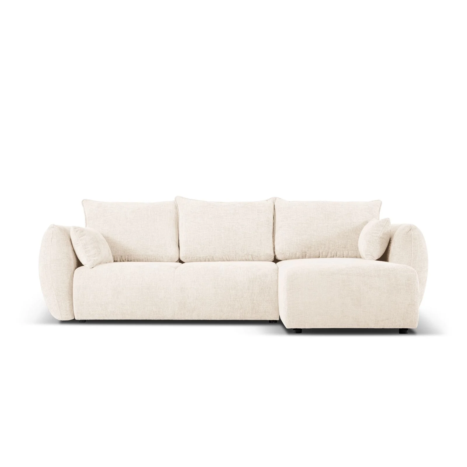 Matera 4-Sitzer Ecksofa, Rechte Seite, aus Samt oder Chenille, 253x173x86 cm
