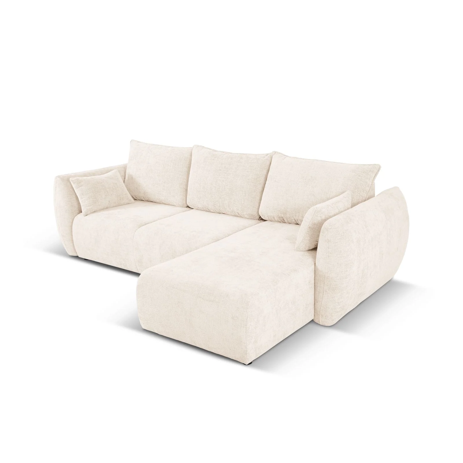 Matera 4-Sitzer Ecksofa, Rechte Seite, aus Samt oder Chenille, 253x173x86 cm - Image 5
