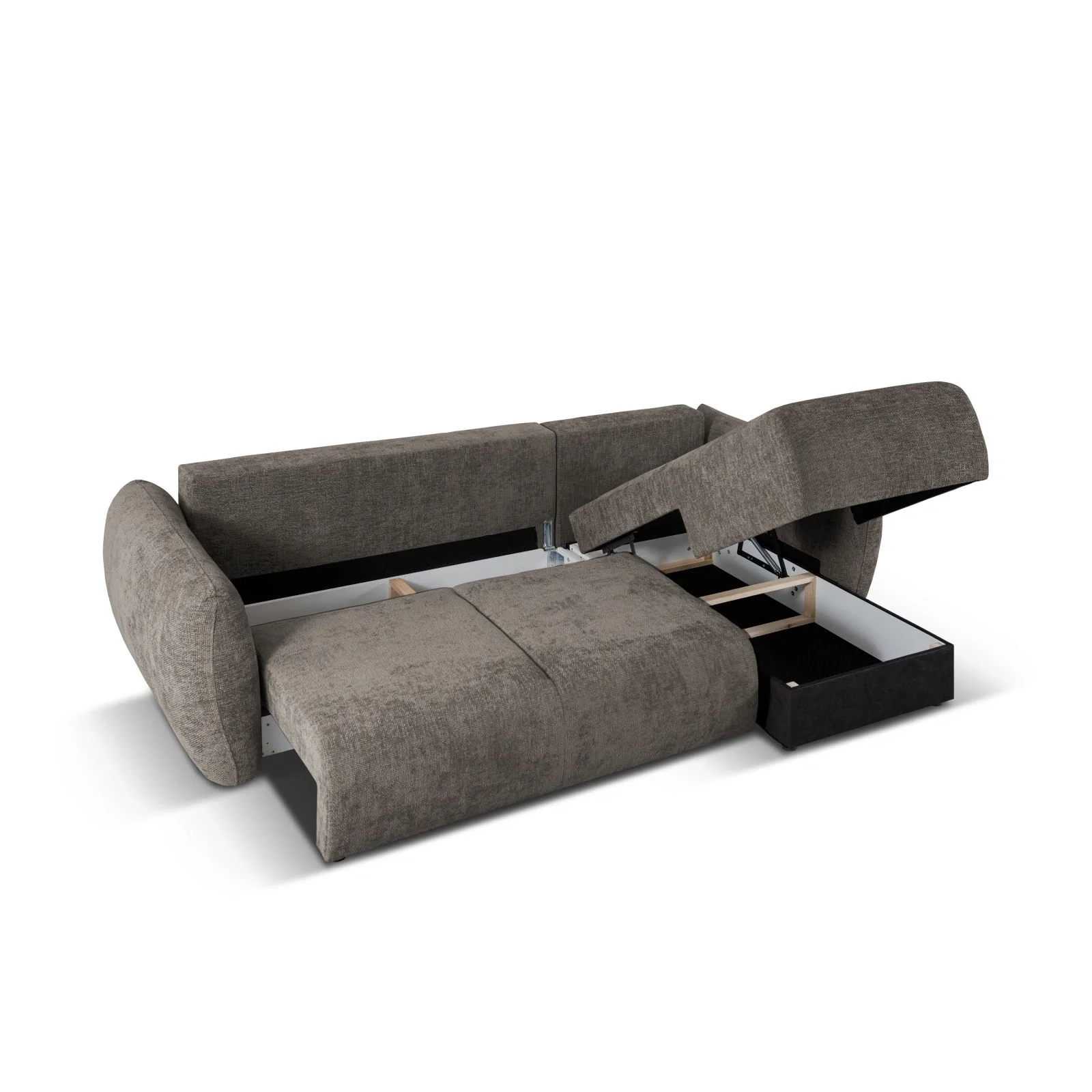 Matera 4-Sitzer Ecksofa, Rechte Seite, aus Samt oder Chenille, 253x173x86 cm - Image 52
