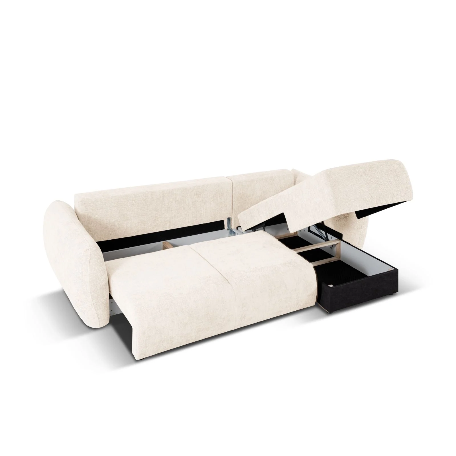 Matera 4-Sitzer Ecksofa, Rechte Seite, aus Samt oder Chenille, 253x173x86 cm - Image 6
