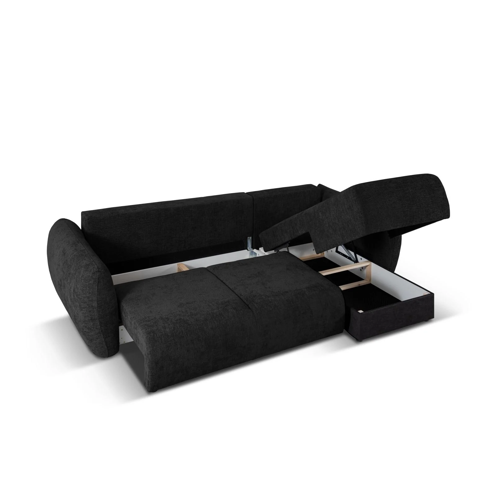 Matera 4-Sitzer Ecksofa, Rechte Seite, aus Samt oder Chenille, 253x173x86 cm - Image 61