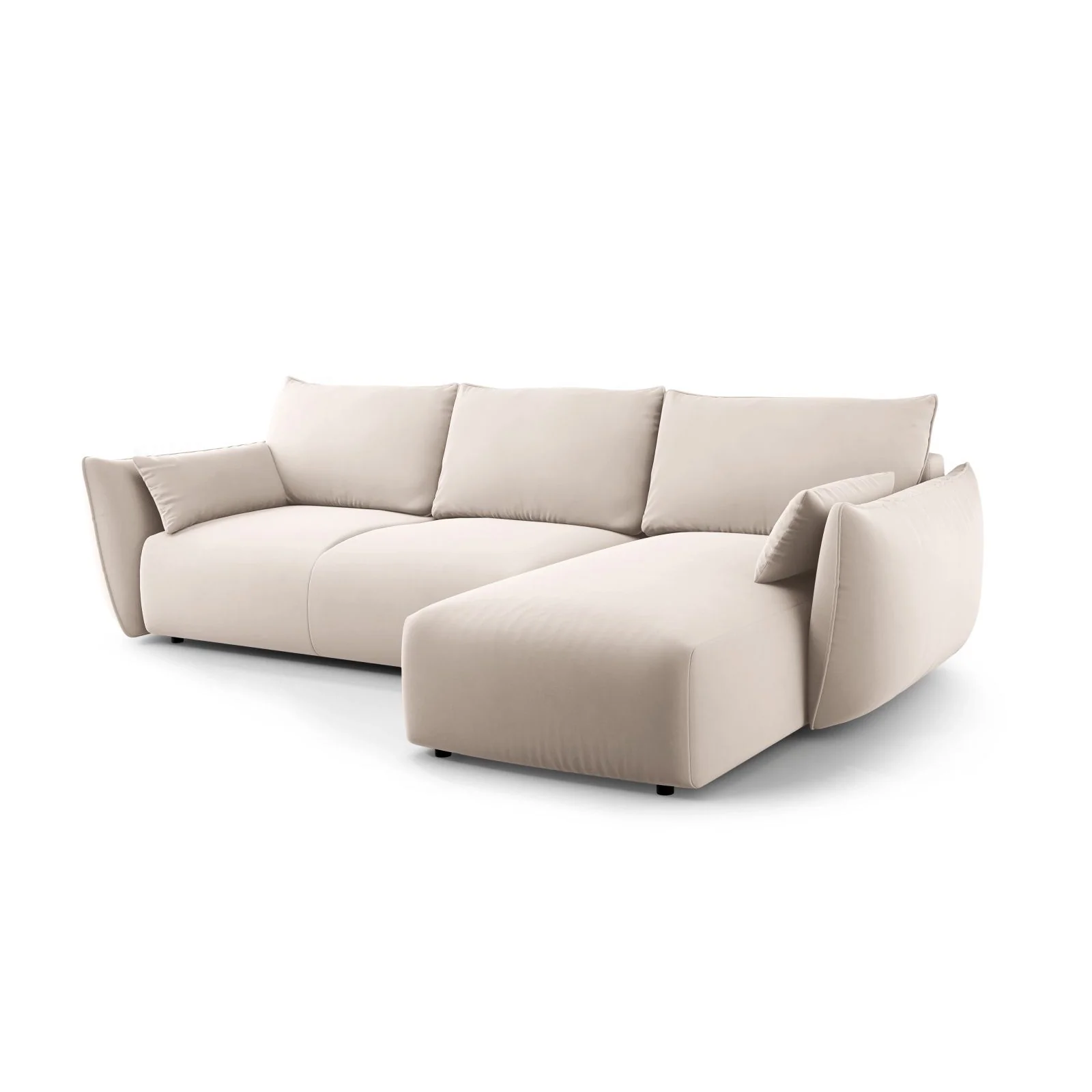 Matera 4-Sitzer Ecksofa, Rechte Seite, aus Samt oder Chenille, 253x173x86 cm - Image 68
