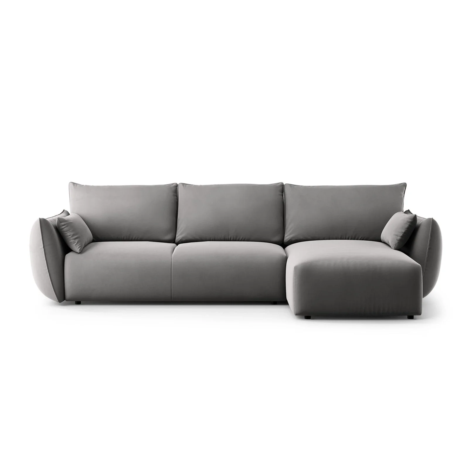 Matera 4-Sitzer Ecksofa, Rechte Seite, aus Samt oder Chenille, 253x173x86 cm - Image 97