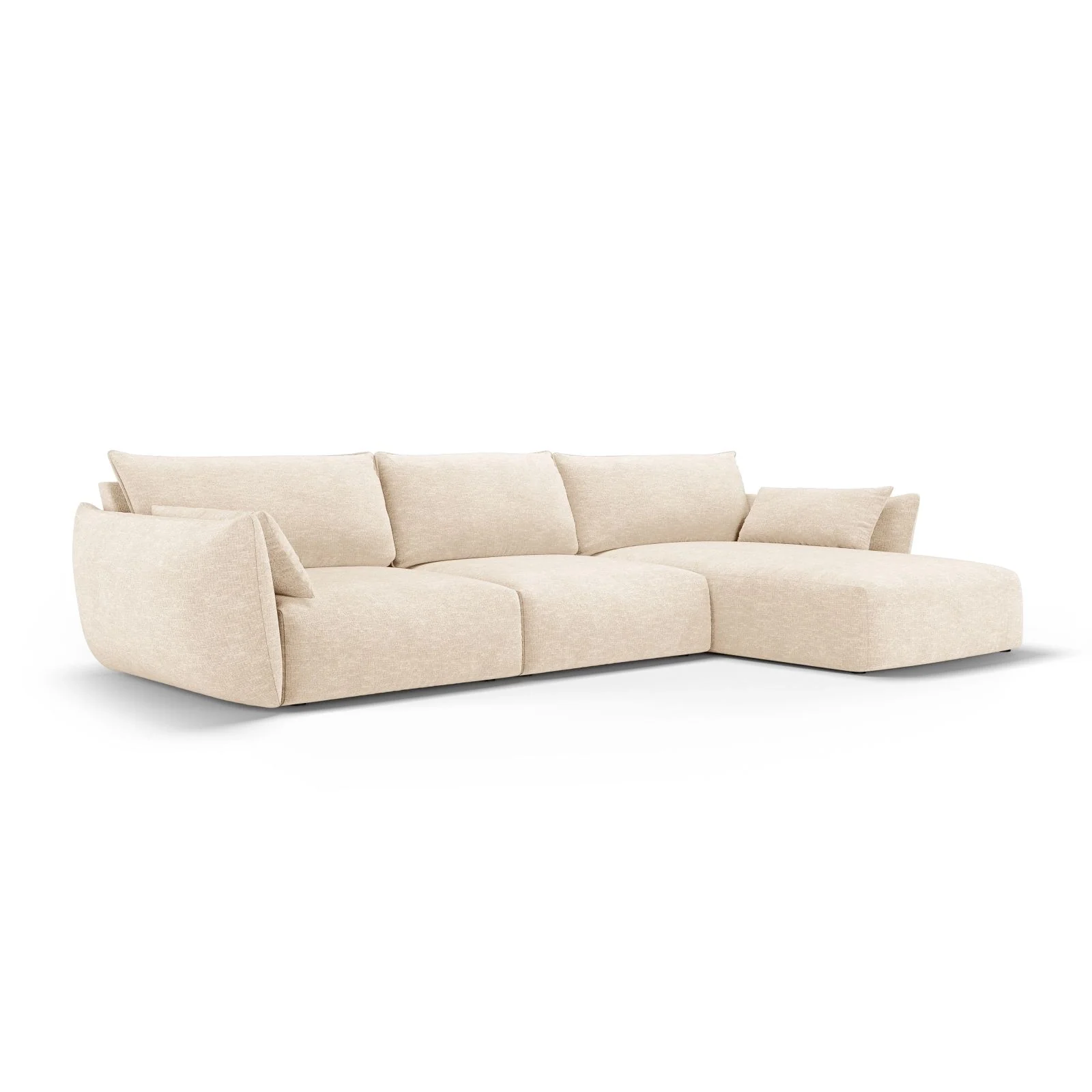 Matera 4-Sitzer Ecksofa, Rechte Seite, aus Samt oder Chenille, 308x171x85 cm - Image 3