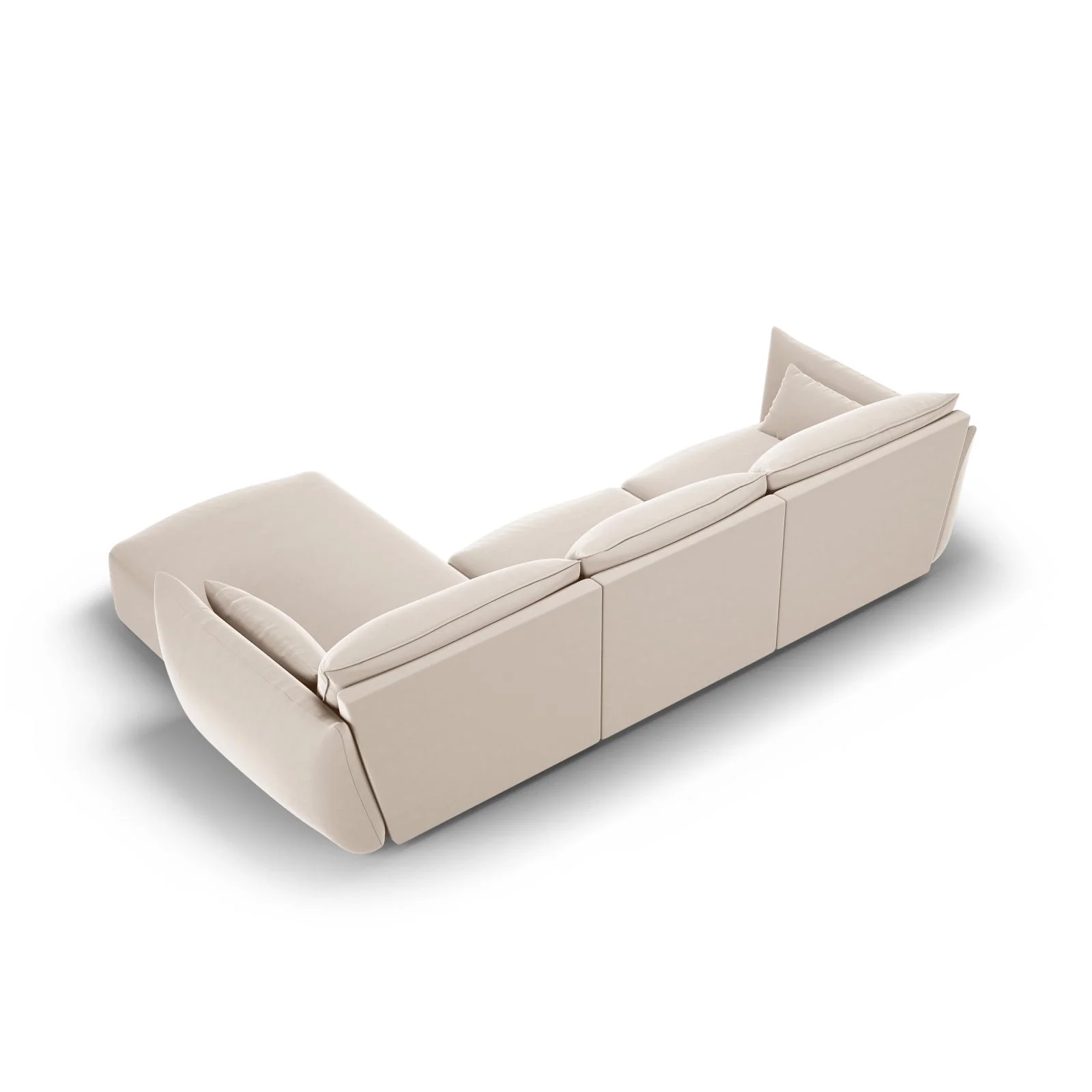 Matera 4-Sitzer Ecksofa, Rechte Seite, aus Samt oder Chenille, 308x171x85 cm - Image 39