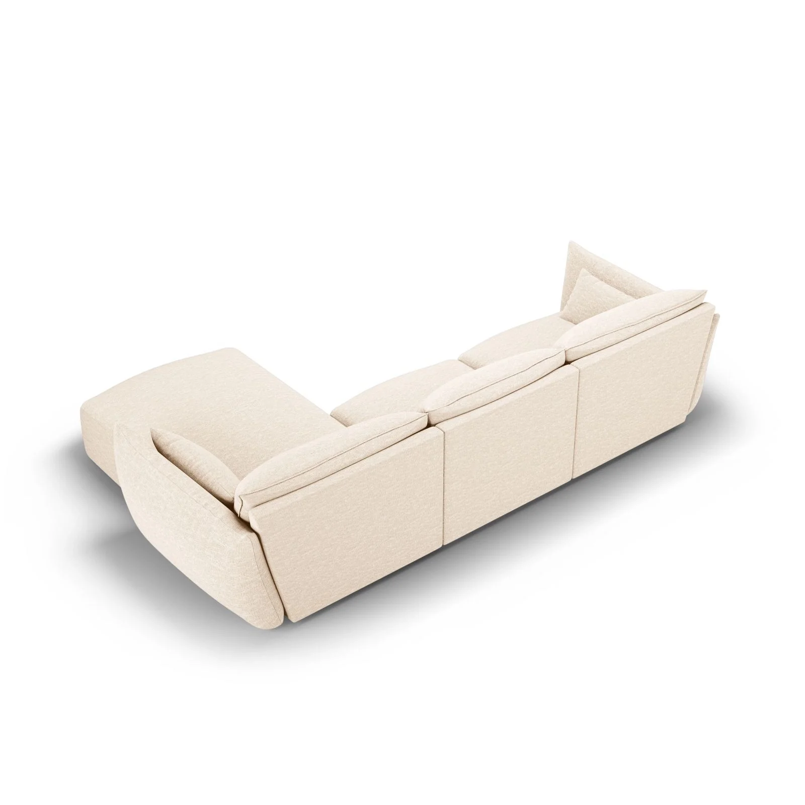 Matera 4-Sitzer Ecksofa, Rechte Seite, aus Samt oder Chenille, 308x171x85 cm - Image 4