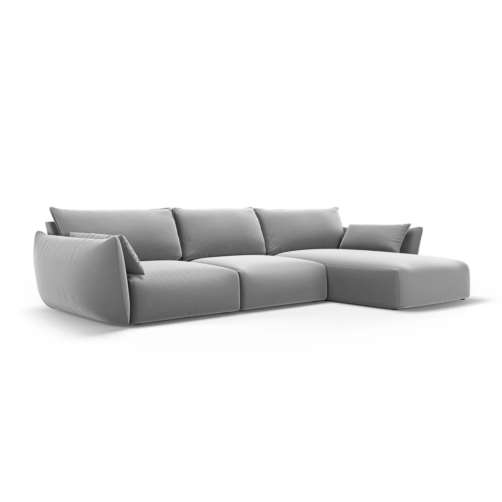 Matera 4-Sitzer Ecksofa, Rechte Seite, aus Samt oder Chenille, 308x171x85 cm - Image 63