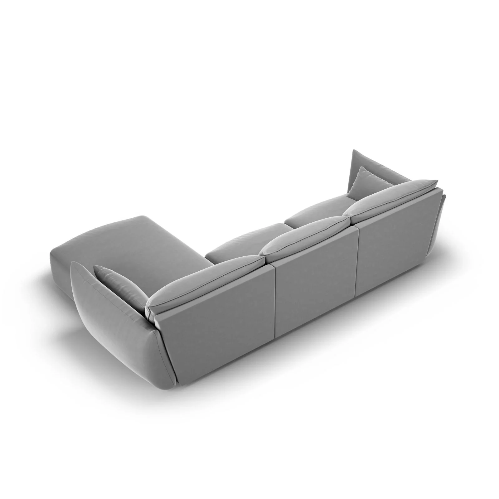 Matera 4-Sitzer Ecksofa, Rechte Seite, aus Samt oder Chenille, 308x171x85 cm - Image 64
