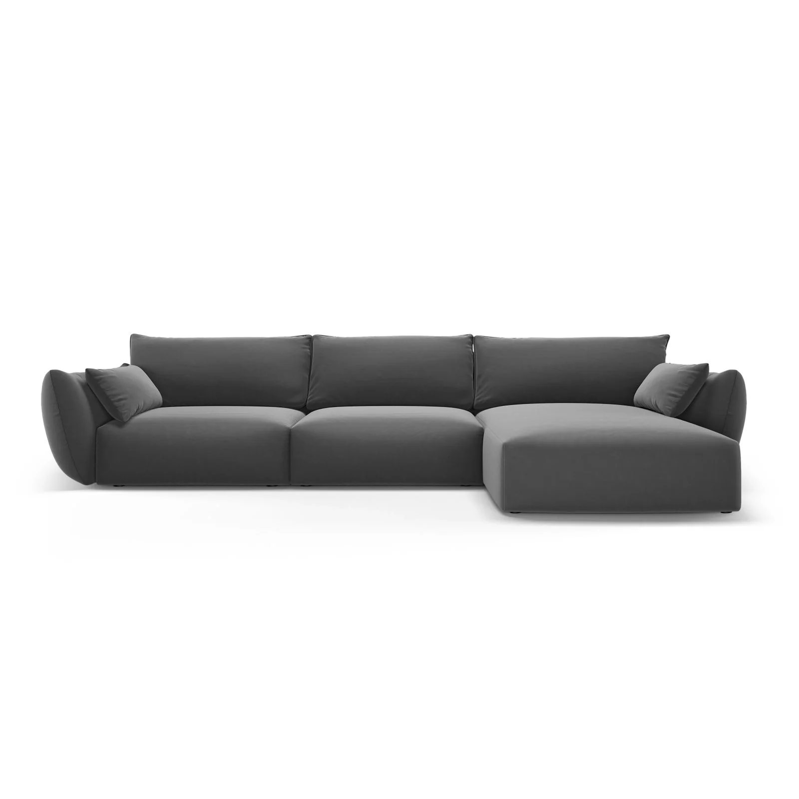 Matera 4-Sitzer Ecksofa, Rechte Seite, aus Samt oder Chenille, 308x171x85 cm - Image 66
