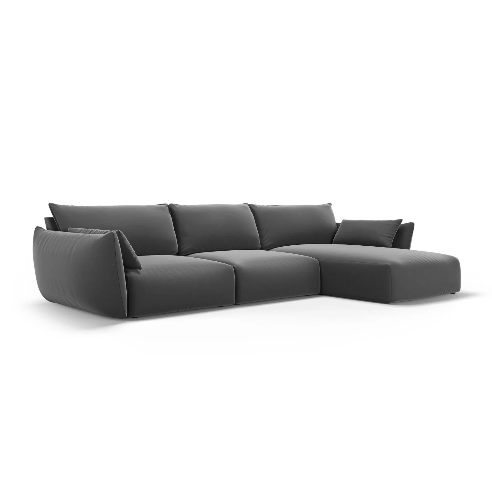 Matera 4-Sitzer Ecksofa, Rechte Seite, aus Samt oder Chenille, 308x171x85 cm - Image 68