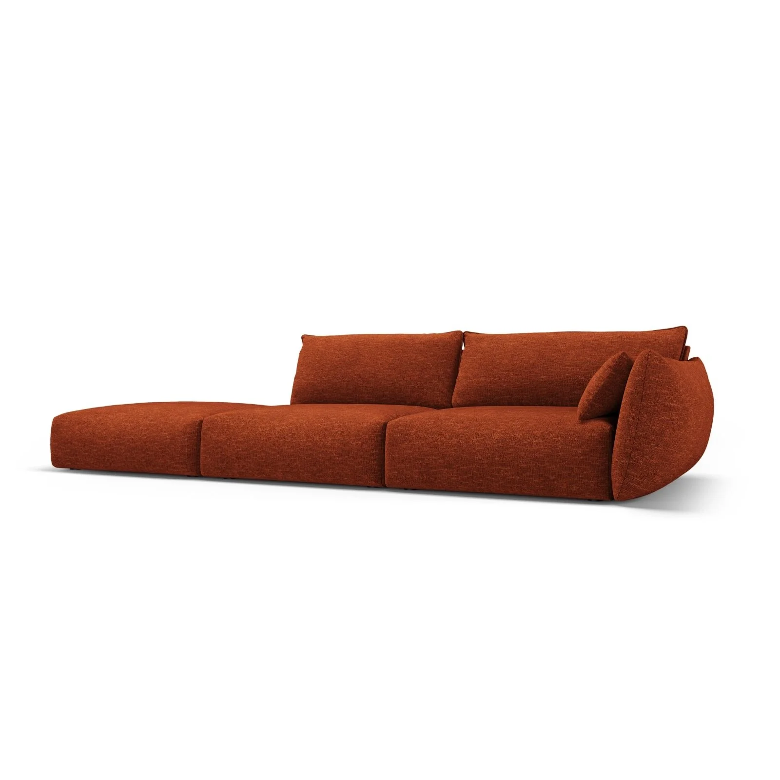 Matera 4-Sitzer Sofa, Linksseitig, aus Chenille, 264x110x85 cm - Image 13