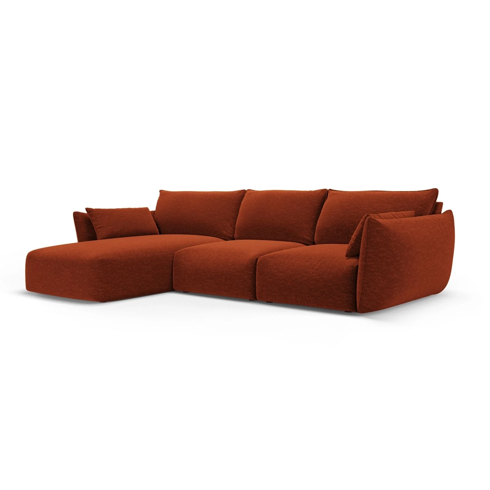 Matera 5-Sitzer Ecksofa, Linke Seite, aus Samt oder Chenille, 280x171x85 cm - Image 10