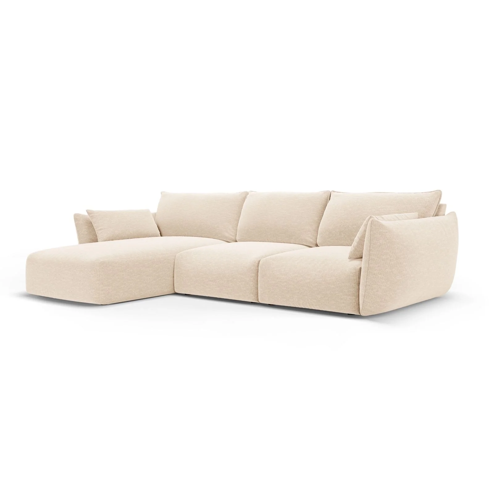 Matera 5-Sitzer Ecksofa, Linke Seite, aus Samt oder Chenille, 280x171x85 cm - Image 2