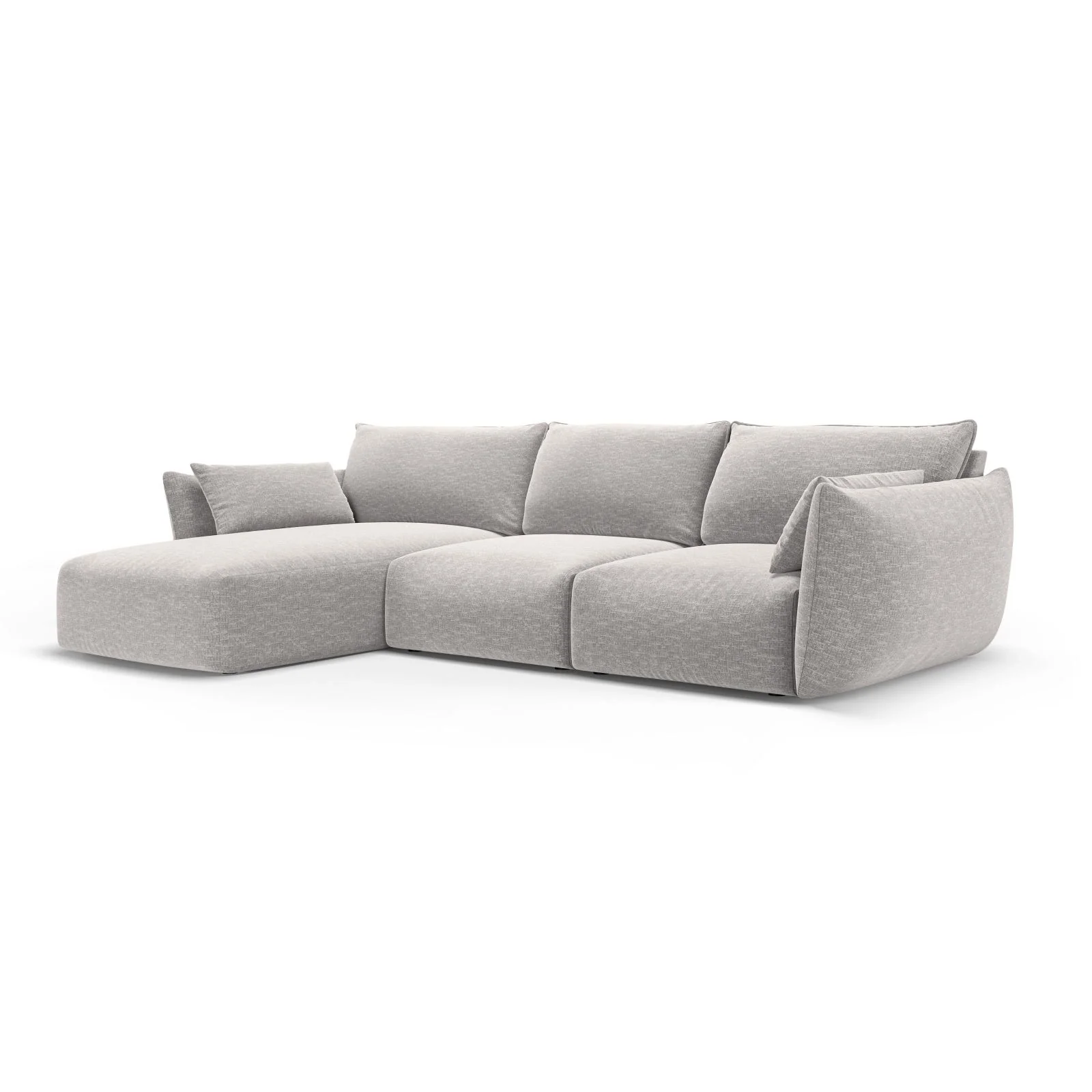 Matera 5-Sitzer Ecksofa, Linke Seite, aus Samt oder Chenille, 280x171x85 cm - Image 22