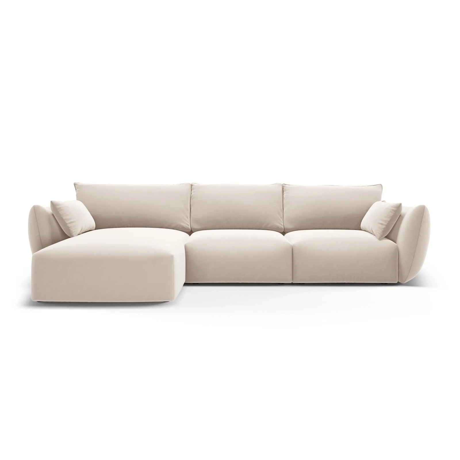 Matera 5-Sitzer Ecksofa, Linke Seite, aus Samt oder Chenille, 280x171x85 cm - Image 29
