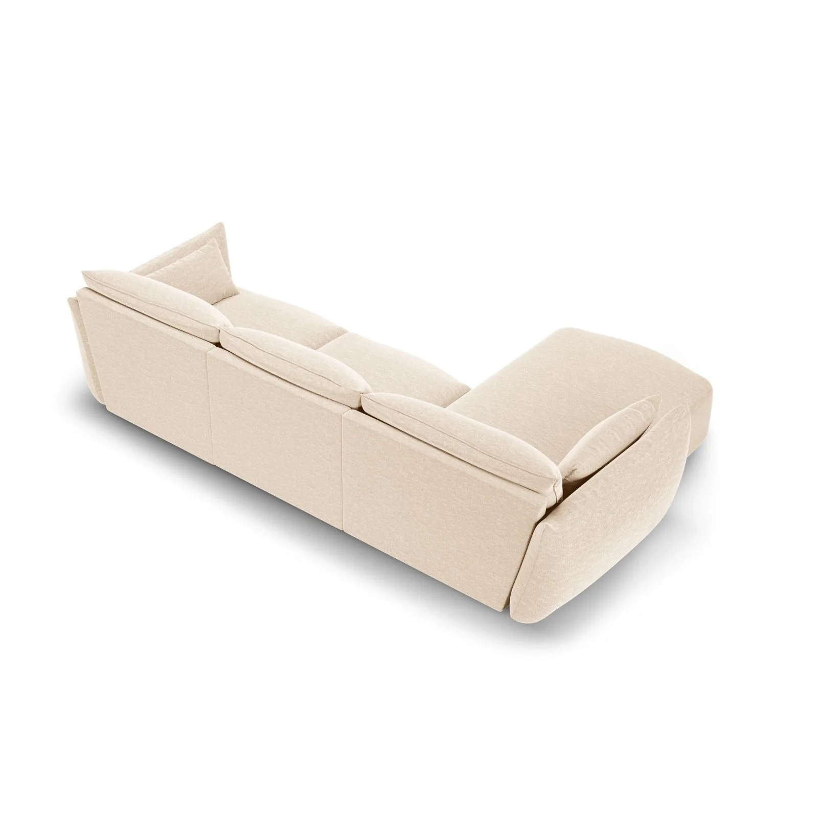 Matera 5-Sitzer Ecksofa, Linke Seite, aus Samt oder Chenille, 280x171x85 cm - Image 3