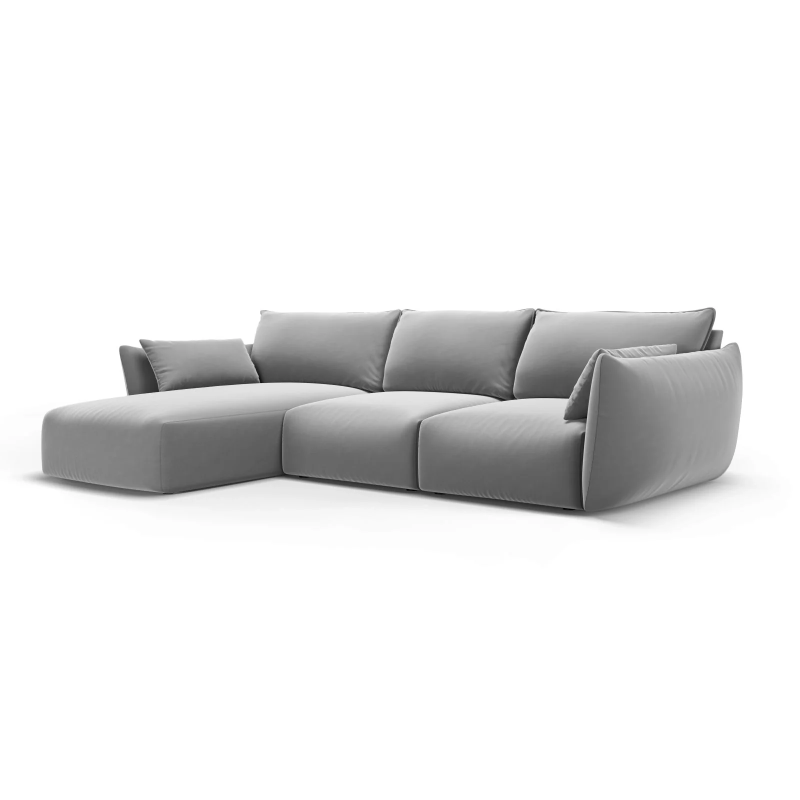 Matera 5-Sitzer Ecksofa, Linke Seite, aus Samt oder Chenille, 280x171x85 cm - Image 50