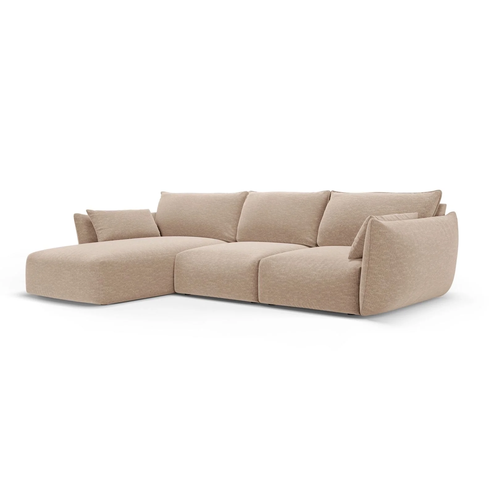 Matera 5-Sitzer Ecksofa, Linke Seite, aus Samt oder Chenille, 280x171x85 cm - Image 6