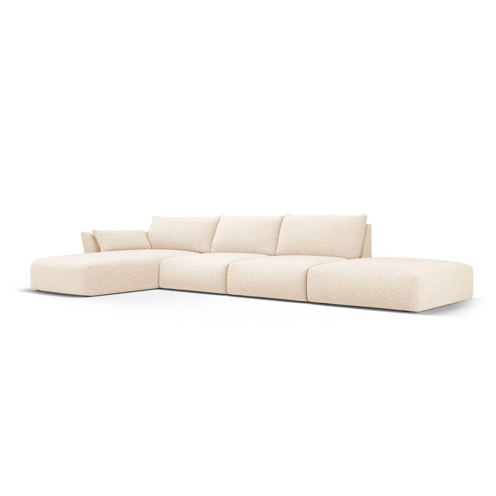 Matera 5-Sitzer Ecksofa, Linke Seite, aus Samt oder Chenille, 364x171x85 cm - Image 3