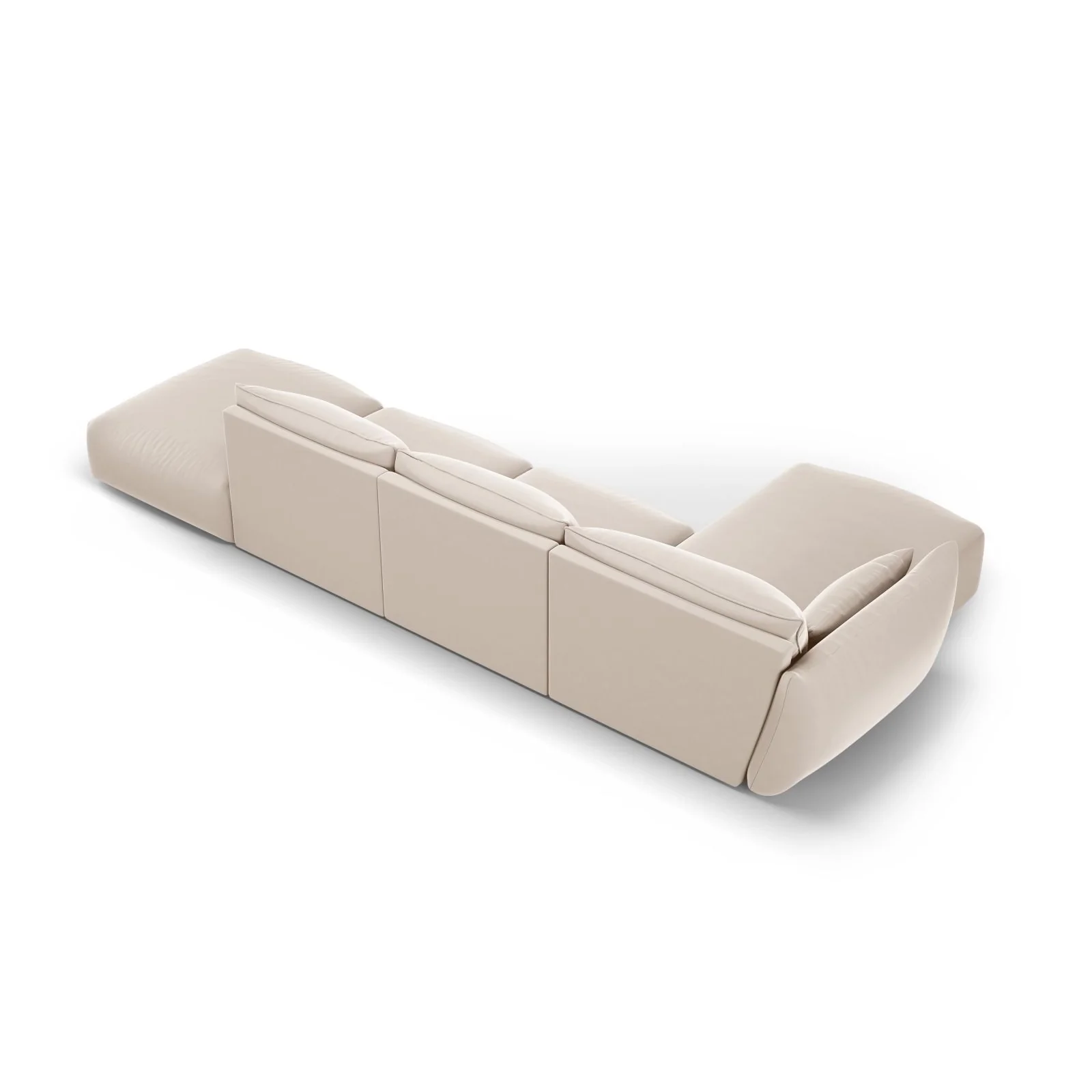 Matera 5-Sitzer Ecksofa, Linke Seite, aus Samt oder Chenille, 364x171x85 cm - Image 39