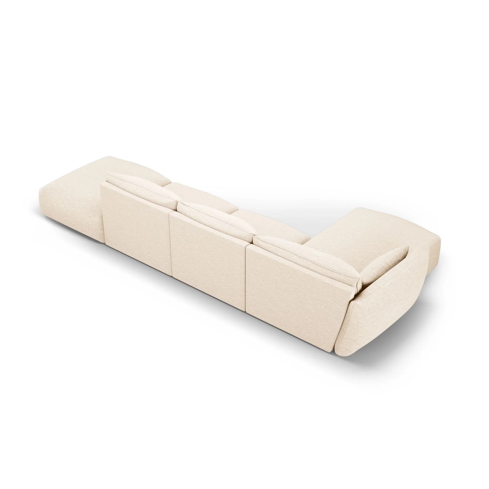Matera 5-Sitzer Ecksofa, Linke Seite, aus Samt oder Chenille, 364x171x85 cm - Image 4